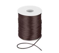 PATIKIL Hilo De Nylon De 2 Mm X 110 Yardas Cordón De Cuentas Hilo De Satén Cordón para Nudos Hilo para Hacer Joyería Nudos Chinos Collares Macramé Manualidades DIY Color Café