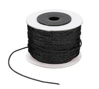 PATIKIL Hilo De Nylon De 44 Yardas para Pulseras Cuerda De Nylon Trenzada De 1.5 Mm Cordón Decorativo Hilo para Persianas Universales para Hacer Pulseras De Cuentas Manualidades DIY Negro