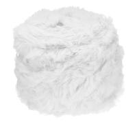 PATIKIL Hilo de Pelo Sintético, 64m/70yds Ovillo de Lana 100g Peludo de Ganchillo Esponjoso Suave de Poliéster Chunky Fluffy para Alfombra Suéter Bufanda, Blanco