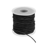 PATIKIL Hilo Elástico para Pulsera 164 Pies/50 Metros De Longitud 1.5 Mm De Diámetro 1 Rollo Cuerda Elástica Resistente De Joyería Collares Abalorios Manualidades DIY Negro