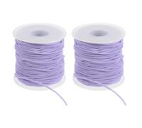 PATIKIL Hilo Elástico para Pulsera 164 Pies/50 Metros De Longitud 1.5 Mm De Diámetro 2 Rollos Cuerda Elástica Resistente para Fabricación De Joyería Collares Manualidades DIY Lila Claro
