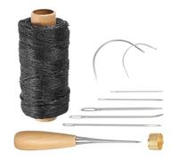 PATIKIL Hilo Encerado De 110 Yardas, 0.8mm 150D Kit De Hilo Encerado Para Coser Cuero Para Costura Encuadernación Abalorios Trenzado, Negro