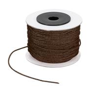 PATIKIL Hilo Nylon 44 Yardas para Pulseras Cuerda Nylon 1.5 Mm Trenzado Adorno Cordón Hilo Universal para Persianas Cuerdas Tirar para Hacer Pulseras Cuentas Artesanía Marrón Claro
