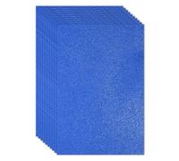 PATIKIL Hoja de Espuma de Purpurina EVA Brillante Azul Oscuro de 16X12" Y 2 mm Grosor Con Adhesivo Trasero, Fieltro de Purpurina Brillante para Proyectos de Manualidades Diy, 10Pcs