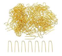 PATIKIL Horquilla Alfileres, 200uds Inoxidable Acero Costura U-Alfileres 0,7" Doble Bloqueo Alfiler para Costura Joyería Tela Artesanía Bricolaje, Dorado