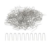 PATIKIL Horquilla Alfileres, 200uds Inoxidable Acero Costura U-Alfileres 0,7" Doble Bloqueo Alfiler para Costura Joyería Tela Artesanía Bricolaje, Plata