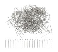 PATIKIL Horquilla Alfileres, 200uds Inoxidable Acero Costura U-Alfileres 0,9" Doble Bloqueo Alfiler para Costura Joyería Tela Artesanía Bricolaje, Plata