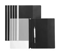 PATIKIL Informe Cubiertas, 6 Uds Plástico Transparente Frontal Archivo Hoja Documento Presentación Carpeta Carpeta Protector Portafolio para A4 Tamaño Papel Oficina, Negro