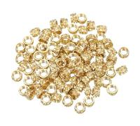 PATIKIL Insertos Roscados M5x4x7mm, 100 Pcs Latón Termofijado Insertos Hembra Métricos Tuercas Estriadas para Plástico y Componentes de Impresión 3D, Dorado
