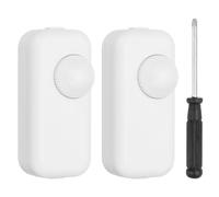 PATIKIL Interruptor de lámpara en línea, 2 piezas regulador rotativo LED controlador de brillo interruptor de cable con destornillador para lámparas de pie y lámparas colgantes, blanco