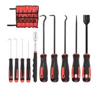 PATIKIL Juego de 10 Piezas de Gancho y Herramienta de Recogida de Precisión Para Mecánicos con Raspador de Juntas, Herramienta Magnética de Recogida Telescópica y Ganchos Largos