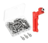 PATIKIL Juego de 50 picos de acero de repuesto para pista y campo con llave de pico para pista de plástico, para correr, saltar, deportes de sprint, color plateado