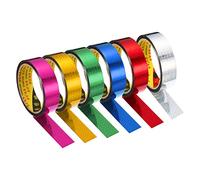 PATIKIL Juego de 6 cintas de prisma de 25 mm x 30 m, holográficas, reflectantes, autoadhesivas, para manualidades, decoración de envoltorios, colores surtidos