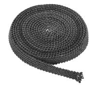 PATIKIL Junta de estufa de madera de 5/8 x 1/8 x 118 pulgadas, cuerda de sellado plana de fibra de vidrio de grafito para estufas, puerta de chimenea, color negro