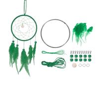 PATIKIL Kit de Hacer Atrapasueños DIY, Suministros para Hacer Atrapasueños Colgante de Pared Hecho a Mano para Principiantes Estilo 3, Verde