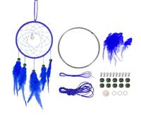 PATIKIL Kit de Hacer Atrapasueños DIY, Suministros para Hacer Atrapasueños Colgante de Pared Hecho a Mano para Principiantes Estilo 3, Azul