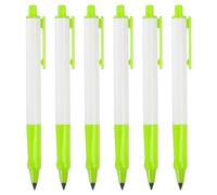 PATIKIL Lápiz Sin Tinta Paquete de 6 Lápices Eternos con Punta Reemplazable Lápices Mágicos para Escribir y Dibujar Suministros de Oficina Verde