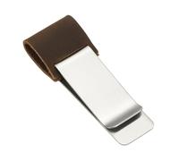 PATIKIL Lazo Para Bolígrafo Para Cuaderno, Soporte Para Lápiz De Cuero Acero Inoxidable Clip Para Bolígrafo Para Cuadernos Diarios Planificadores De Viaje, Café