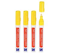 PATIKIL Lechada Bolígrafo, 4Pcs Rotulador Juntas Azulejos, Blanqueador de Juntas, Lápiz para Restaurar las Lechadas de Pared Piso Baños y Cocina, Amarillo