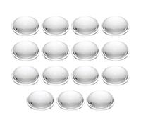 PATIKIL Lente Convexa Plana De 12.5mm De Diámetro, 15 Piezas Altura 4mm Lente Óptica Acrílica LED Con Borde Para Linterna Faro De Coche Bicicleta Foco, Transparente