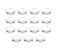 PATIKIL Lente Convexa Plana De 35mm De Diámetro, 15 Pcs Altura 8mm Lente Óptica Convexa De Acrílico LED Con Borde Para Linterna Faro De Coche Bicicleta Foco, Transparente