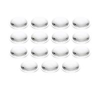 PATIKIL Lente Convexa Plana De 38mm De Diámetro, 15 Pcs Altura 9.7mm Lente Óptica Convexa De Acrílico LED Con Borde Para Linterna Faro De Coche Bicicleta Foco, Transparente