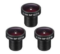 PATIKIL Lente de Cámara CCTV de 2.1mm, Lente de Cámara de Seguridad FPV F2.0 5MP 160° de Ángulo Amplio, Lente de Placa Roscada M12 para Cámara IP Panorámica, 3 Unidades