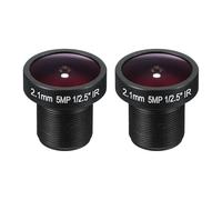 PATIKIL Lente de Cámara CCTV de 2.1mm, Lente de Cámara de Seguridad FPV F2.0 5MP 160° de Ángulo Amplio, Lente de Placa Roscada M12 para Cámara IP Panorámica, Paquete de 2