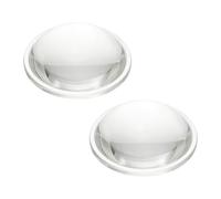 PATIKIL Lente Plano Convexa De 50mm De Diámetro, 2 Pcs Altura 19mm Vidrio De Borosilicato Alto Lente Óptica Convexa Condensadora Con Borde Linterna Faro De Coche Bicicleta Foco, Clara 3mm