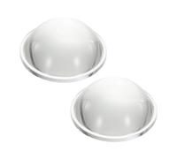PATIKIL Lente Plano Convexo De 50mm De Diámetro, 2 Pcs Altura 22mm Vidrio De Borosilicato Lente Óptica Convexa Condensadora Con Borde Para Linterna, Transparente 3mm