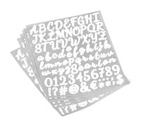 PATIKIL Letra Alfabeto Número Pegatinas, Blanco 1" Reflexivas Etiquetas Auto Adhesivo Vinilo Pegatina para Aula Organización, Cartel, Puerta, Dirección, 6 Hojas, 76 Recuento/Hoja