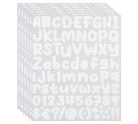 PATIKIL Letras y Números Adhesivos de Vinilo 6 Hojas de Pegatinas Autoadhesivas para Decoración de Buzón Ventana de Oficina Caja de Regalo Álbum de Recortes Color Blanco