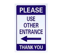 PATIKIL Letrero De Por Favor Utilice Otra Entrada Gracias, 12x8 Pulgadas Flecha Izquierda, Letrero Direccional De Aluminio Compuesto Para Oficina Almacén Negocio Uso Exterior Interior