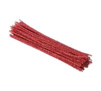 PATIKIL Limpiadores de Pipa Chenille de 30cm/11.8", 100 Unidades de Palitos Peludos con Purpurina para Manualidades de Arte DIY, Decoración Creativa, Rojo