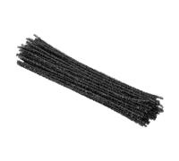 PATIKIL Limpiadores de Pipa Chenille de 30cm/11.8", 100 Unidades de Palitos Peludos con Purpurina para Manualidades de Arte DIY, Decoración Creativa, Negro