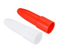 PATIKIL Linterna Señal Vara, 2Uds PC Plástico Portátil Difusor Tráfico Vara Cubierta Tapa para Suavizar Luz Eléctrica Antorcha LED Exterior Camping, Blanco Rojo