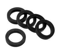 PATIKIL Llave Tapas Cubiertas Anillos, 20 Uds 0.9" Llaves Identificadores Cubiertas Codificación Etiquetas Rotulador Redondo Silicona Manga para Oficina Hogar, Negro