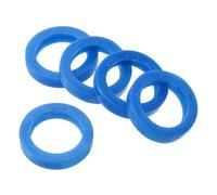 PATIKIL Llave Tapas Cubiertas Anillos, 20 Uds 0.9" Llaves Identificadores Cubiertas Codificación Etiquetas Rotulador Redondo Silicona Manga para Oficina Hogar, Azul