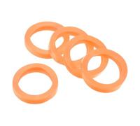 PATIKIL Llave Tapas Cubiertas Anillos, 20 Uds 1.2" Llaves Identificadores Cubiertas Codificación Etiquetas Rotulador Redondo Silicona Manga para Oficina Hogar, Naranja