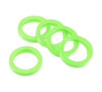 PATIKIL Llave Tapas Cubiertas Anillos, 20 Uds 1.2" Llaves Identificadores Cubiertas Codificación Etiquetas Rotulador Redondo Silicona Manga para Oficina Hogar, Verde