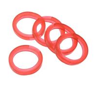 PATIKIL Llave Tapas Cubiertas Anillos, 20 Uds 1.2" Llaves Identificadores Cubiertas Codificación Etiquetas Rotulador Redondo Silicona Manga para Oficina Hogar, Rojo