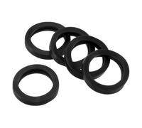 PATIKIL Llave Tapas Cubiertas Anillos, 20 Uds 1.2" Llaves Identificadores Cubiertas Codificación Etiquetas Rotulador Redondo Silicona Manga para Oficina Hogar, Negro