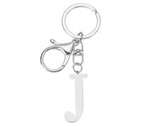 PATIKIL Llavero de Inicial, Llavero de Letra A-Z Iniciales Llavero Lindo de Metal con Letras del Alfabeto para Llaves, Bolso, Mochila, Regalo, Plateado (J)