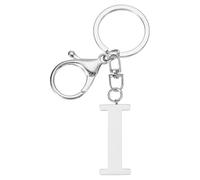 PATIKIL Llavero de Inicial, Llavero de Letra A-Z Iniciales Llavero Lindo de Metal con Letras del Alfabeto para Llaves, Bolso, Mochila, Regalo, Plateado (I)