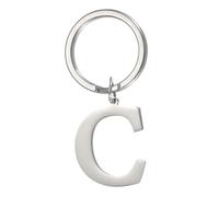 PATIKIL Llavero De Letra Inicial, Colgante Para Llavero DIY Decoración Para Bolso O Mochila A-Z Anillo Para Llaveros Para Hombres Y Mujeres, Plateado (Letra C)