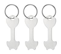 PATIKIL Llavero de Moneda para Carrito de Compras Pack de 3 Acero Inoxidable 2.4" Desbloqueador de Carritos de Compras Tonos Plateados
