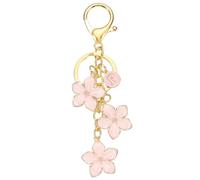 PATIKIL Llavero Inicial De Flor, Letra P Charme De Aceite Drip Flor De Cerezo Portallaves Para Bolso Mochila Cartera Accesorios Para Cumpleaños San Valentín Navidad Rosa