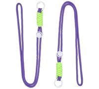 PATIKIL Llavero Trenzado 2 Piezas con Clip Metálico, Morado & Blanco & Verde