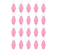 PATIKIL Llavero Vintage de Motel Pack de 20 Llaveros en Blanco de Hotel con Diseño de Rombo Etiqueta Retro para Manualidades Adorno para Mochilas y Etiquetas de Equipaje Rosa