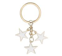 PATIKIL Llaveros De Estrellas Bonitos Para Mujeres, Llavero Estético De Esmalte Con Colgante, Anillo Para Llaves De Coche, Decoración Para Bolso, Cartera Y Estuche De Auriculares - Blanco